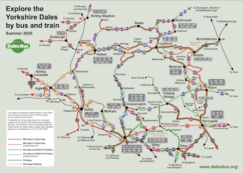 Yorkshire Dales  Area Bus and Train Routes