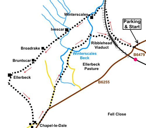 Ribblehead Ramble sketch map