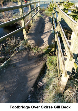 A footbridge over Skirse Gill Beck