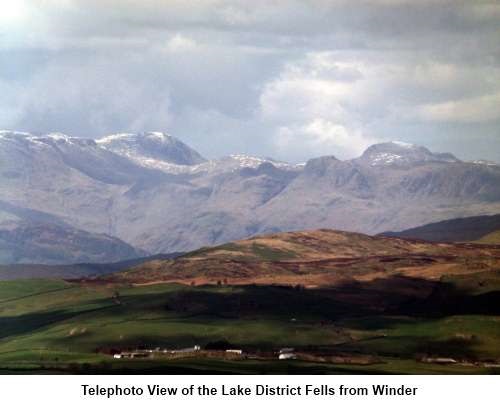 Lake District fells from Winder