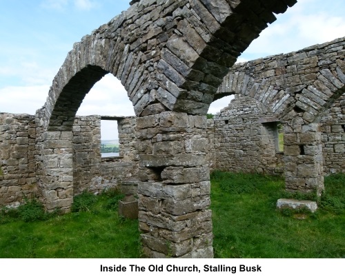 Inside the old church at Stalling Busk