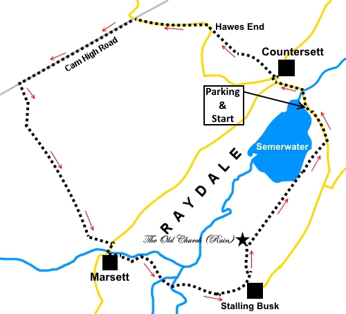 Semerwater walk sketch map