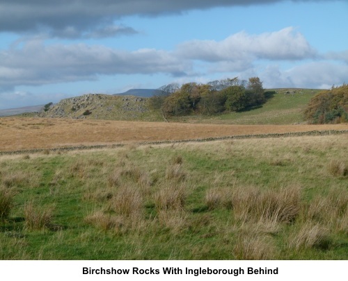 Birchshow Rocks with Ingleborough behind