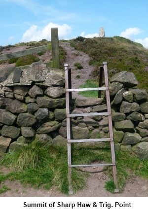 Summit of Sharp Haw and trig point