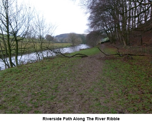 Footpath along by the River Ribble